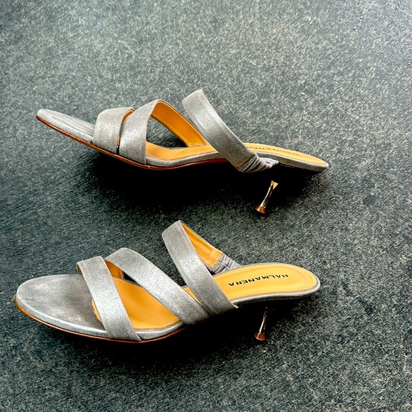 Halmanera Silver Strappy Slides Sz 40 - Picture 5 of 7